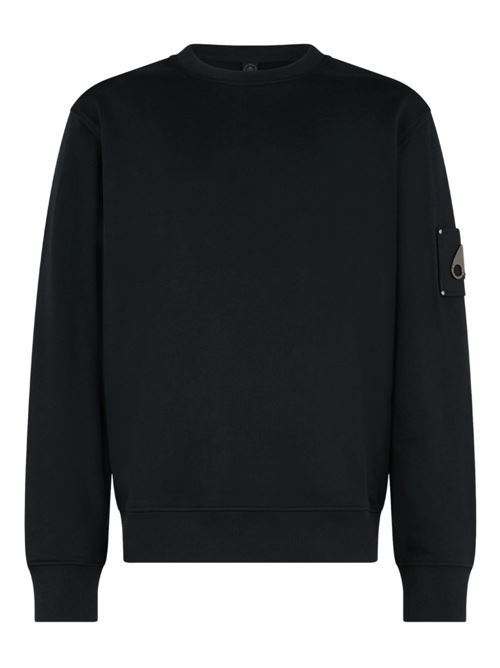 Felpa girocollo Moose Knuckles Hartsfield da uomo nera in cotone French Terry MOOSE KNUCKLES | M35MS706292